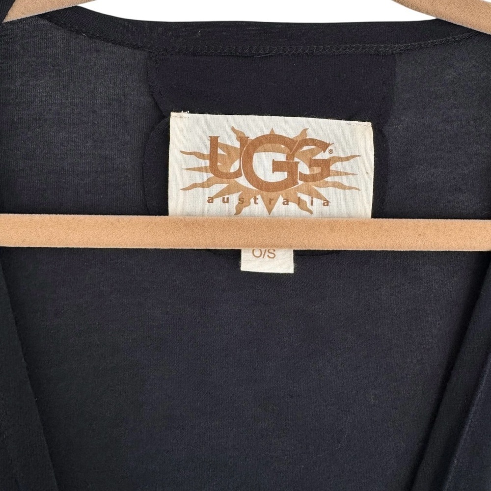 UGG Australia Black Tunic Beach Coverup Flowy Swim Resort Wear Vacation O/S - Picture 4 of 8
